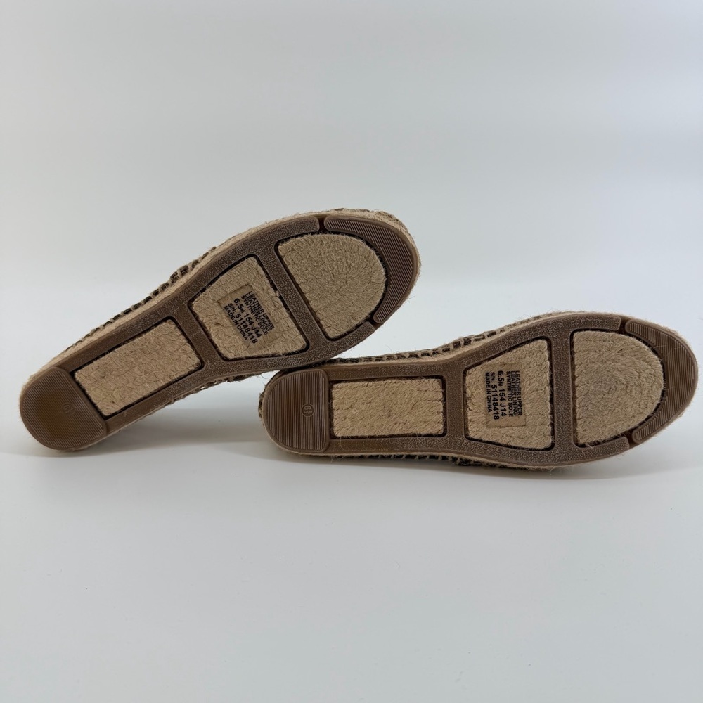 Tory Burch Laser Cut Gold Leather Espadrille Flats - Picture 5 of 5